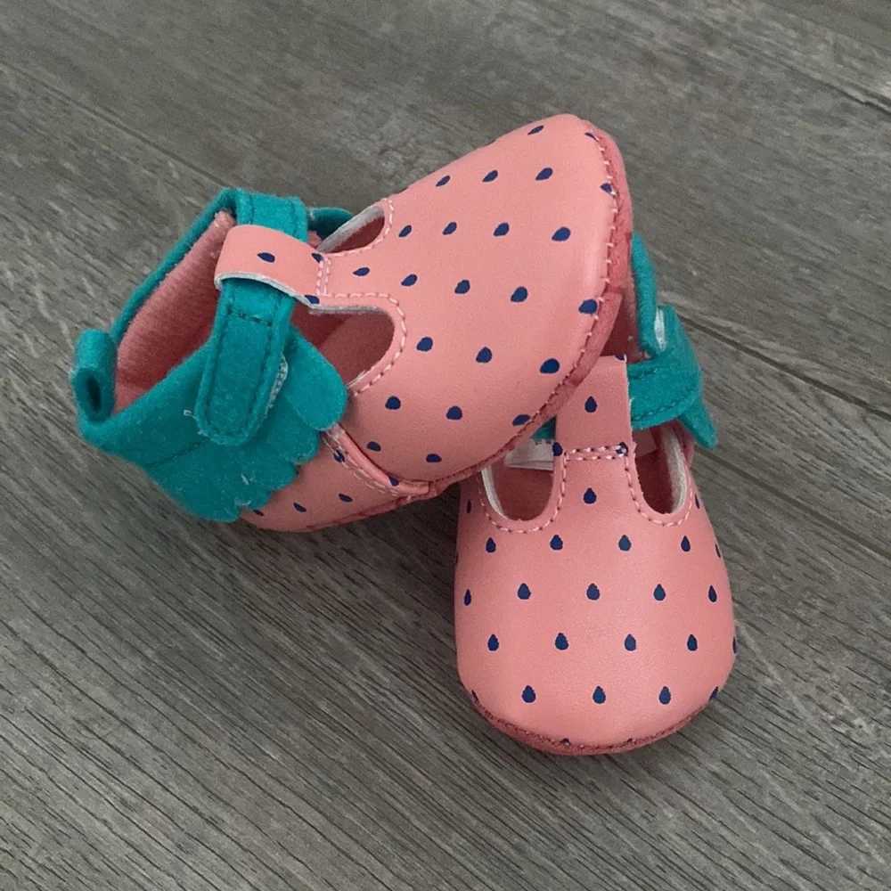 Cat & Jack Watermelon Moccasin- Baby Shoes